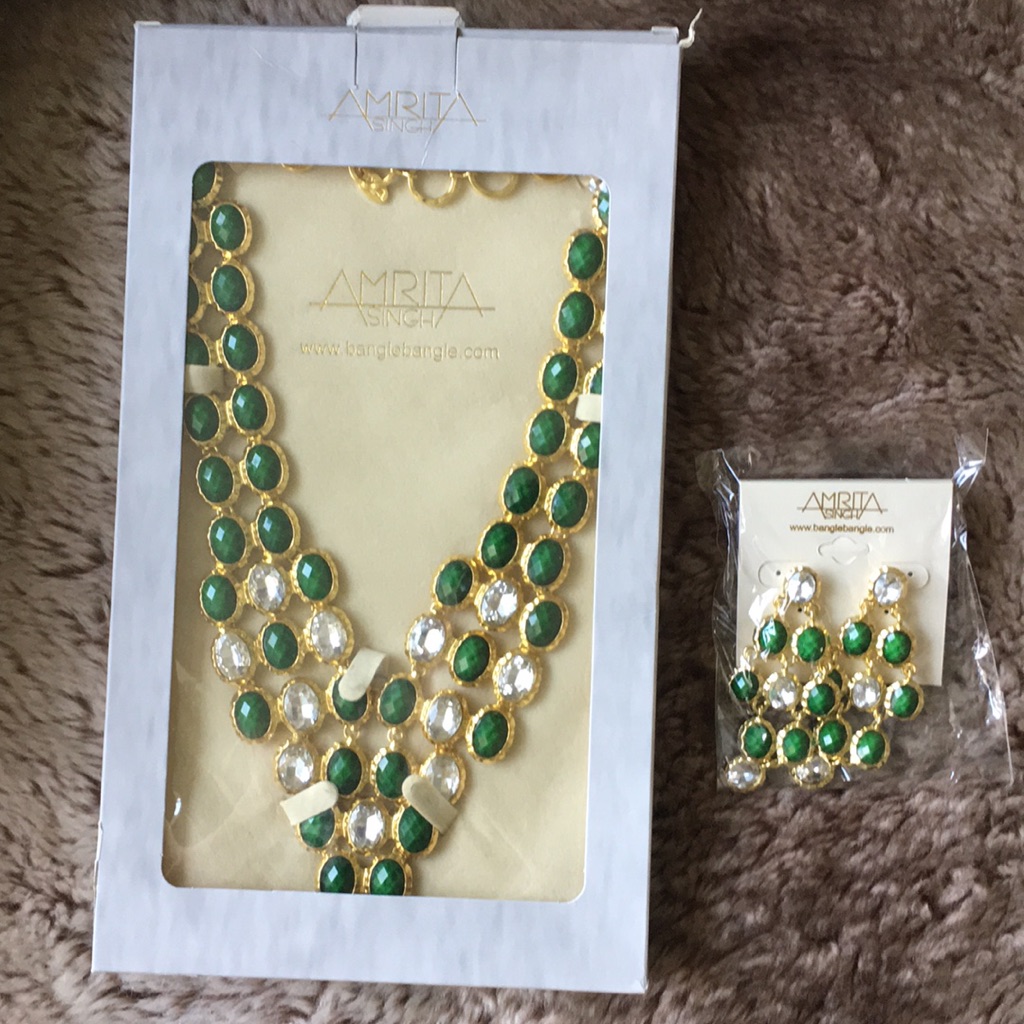 Nwt Amrita Singh Necklace And Earrings Set